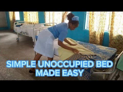HOW TO MAKE AN ADMISSION BED OR A SIMPLE UNOCCUPIED BED#nursingprocedure #nursing #bedmaking