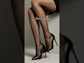 Black Nylons Pantyhose Stockings Tights High Heels Stilettos Pumps Legs Girl Model
