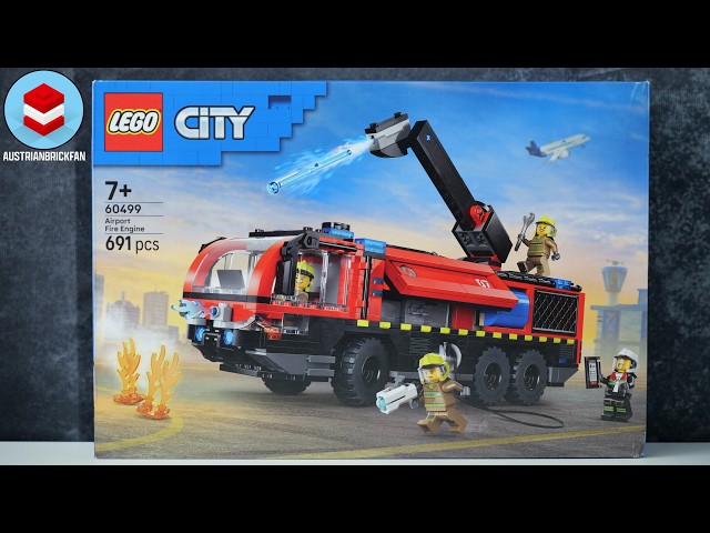 Vídeo relacionado con LEGO City Camión de Bomberos Aeroportuario de Juguete - Kit de Maquetas de Vehículo de Emergencias con 4 Minifiguras de Bomberos - Regalo de Cumpleños para Niños de 7+ Años - 60499