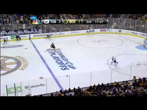 Phil Kessel snapshot goal 3-1 May 13 2013 Toronto Maple Leafs vs Boston Bruins NHL Hockey
