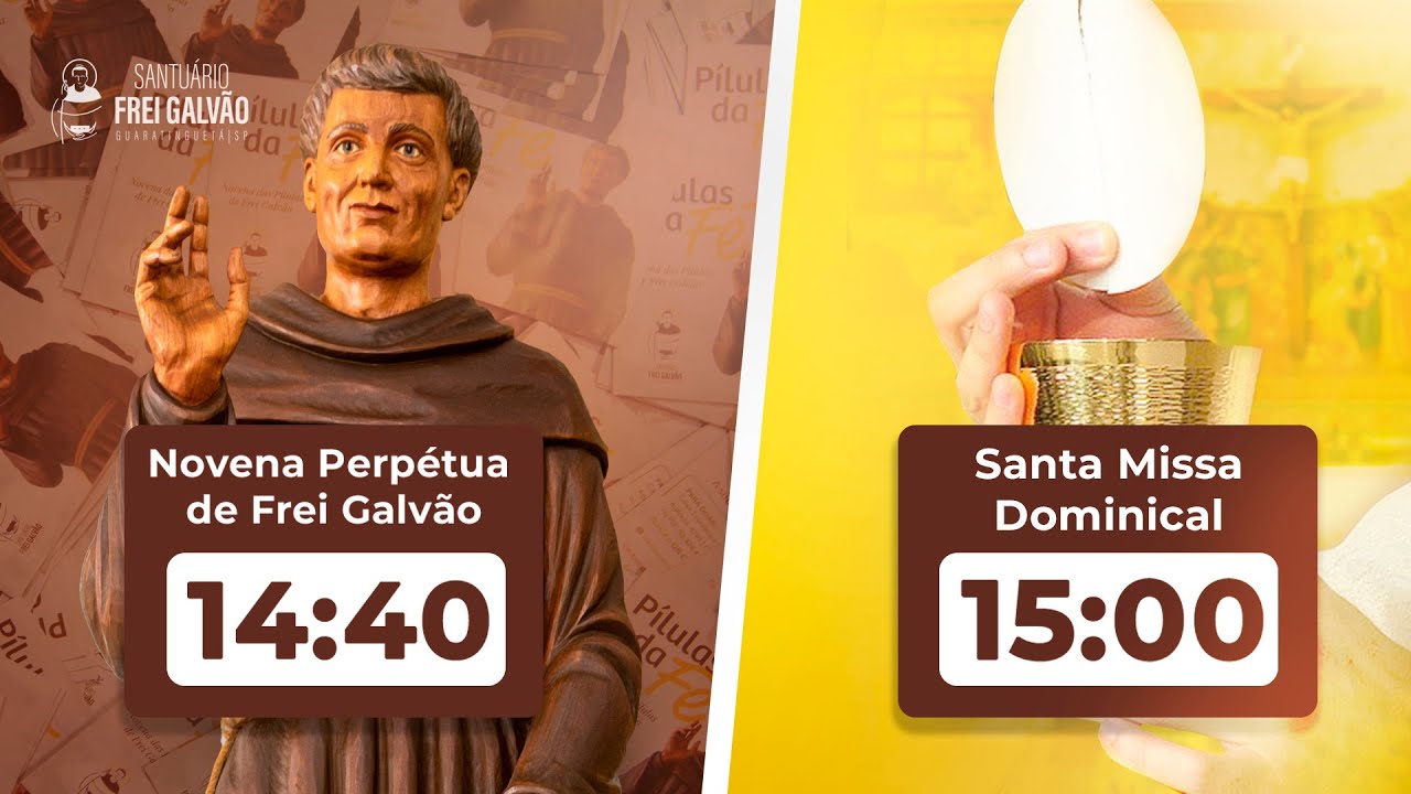 Novena Perpétua 14h40 e Santa Missa Dominical 15h - Santuário Frei Galvão 08/12/2024