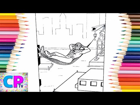 Spider-Man Coloring Pages,Spider-Man is Relaxing on the Hammock/Elektronomia - Sky High/NCS Release