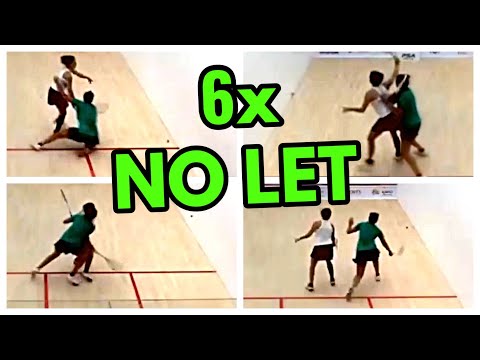 SQUASH. Metwally gets 6x NO LET decision in one game!