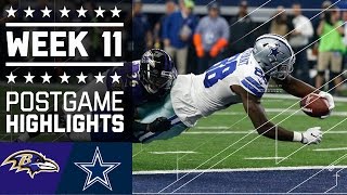Ravens vs. Cowboys | NFL Week 11 Game Highlights