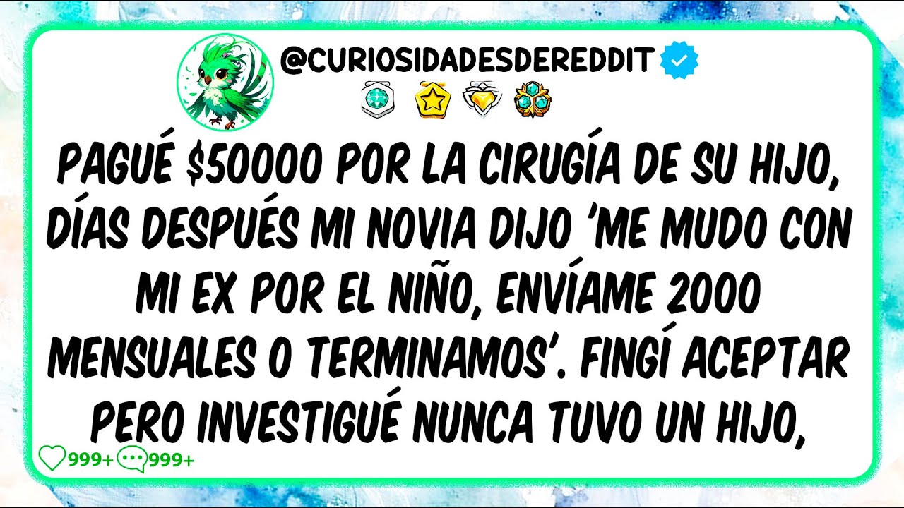 Pagué $50000 por la cirugía de su hijo, Días después mi novia dijo 'Me MUDO con mi ex por el niño.