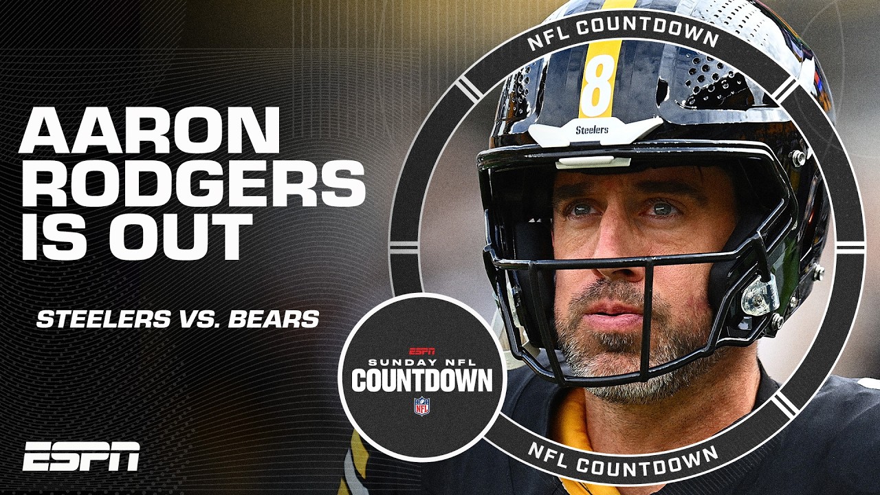 Aaron Rodgers OUT vs. the Bears with left wrist injury + Caleb Williams' evolution | NFL Countdown