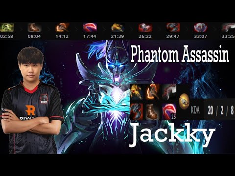 Jackky Phantom Assassin Carry Gameplay Patch 7.31b - Dota 2 Full Gameplay player perspective