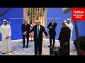 Trump Attends Business Forum Event In Abu Dhabi Speaks To Reporters