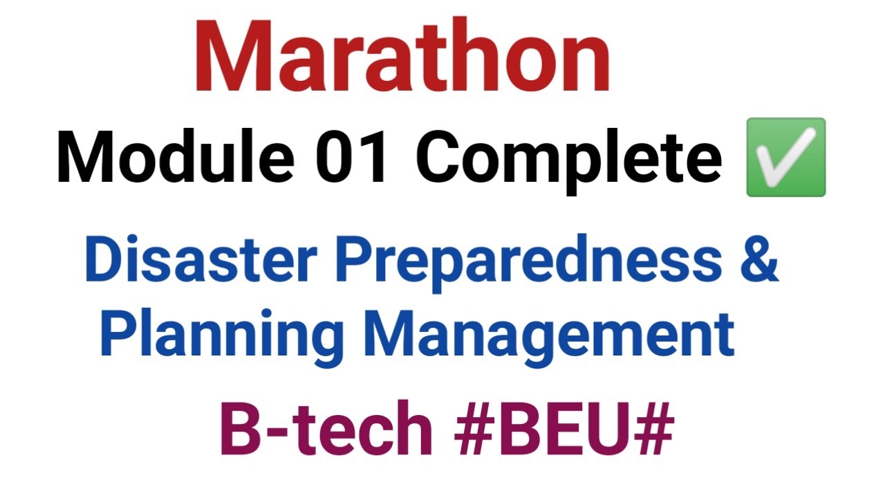 DP&P Marathon (Module-01) B-tech # BEU#