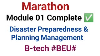 DP&P Marathon (Module-01) B-tech # BEU#