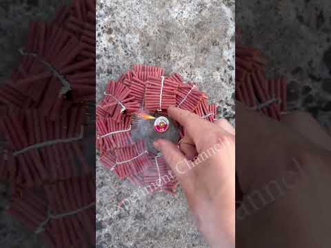 1000 crackers #shorts #firework #cracker #trick #diy