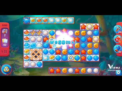 Fishdom. 9285 hard level no boosters and diamonds. 18 moves