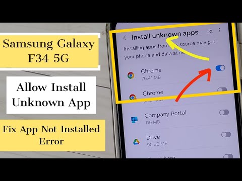 Allow & Deny Install Unknown Apps Permission | Enable Unknown Sources on Samsung Galaxy F34 5G