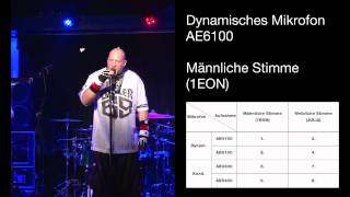Video thumbnail for Gesangsmikrofonvergleich mit BxDxF: AE4100 vs. AE6100 vs. AE3300 vs. AE5400 (Teil 2: Hörvergleich) by AudioTechnicaDE