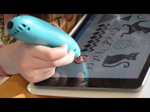 3D rašiklis 3Doodler Start+ su užpildų rinkiniu video
