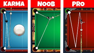 8 Ball Pool - KARMA vs NOOB vs PRO