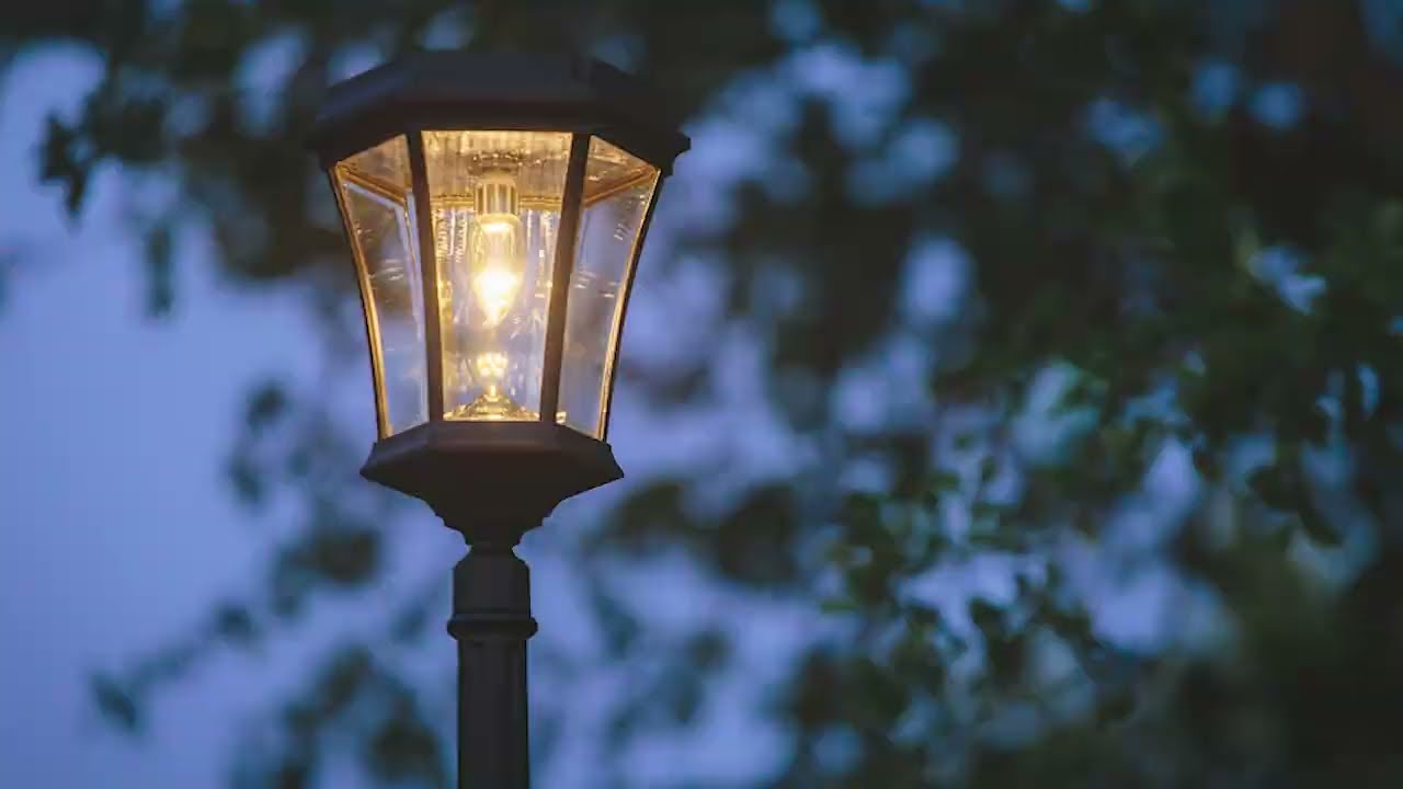 Video 1 Watch A Video About the Victorian Black LED 1 Lamp Solar Post Light