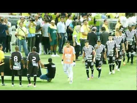 Ceará entrando em Campo - Ceará 0 X 1 Bahia - Copa do Nordeste 2013