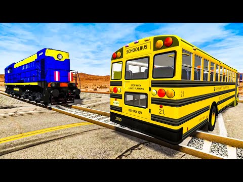 Flatbed Trailer Tractor Truck Rescue Bus | Transportation with Truck - Pothole vs Car | BeamNG.Drive