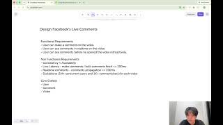 Design Facebook's Live Comments - Part 1 Take 2 (System Design Practice)