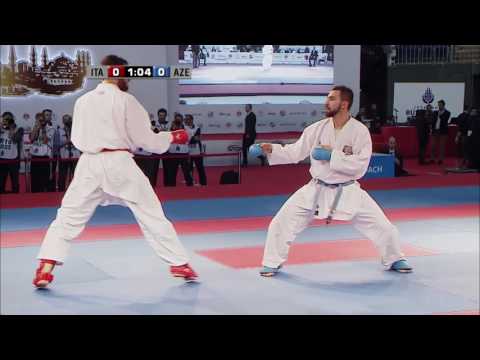 Aykhan MAMAYEV vs Nello MAESTRI  FINAL Male Kumite  84kg  European Karate Championships 2015