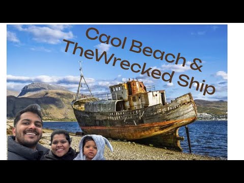 Shipwrecked vibes on Caol Beach 😊 #CaolBeach #TheWreckedShip #ScotlandExplored #uk #scotland 