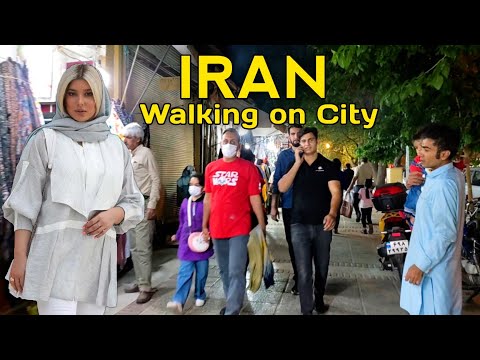 IRAN - Walking Iran Cities 2022 Shiraz Walking Street ایران : پیاده روی اطراف محله شاهچراغ شیراز