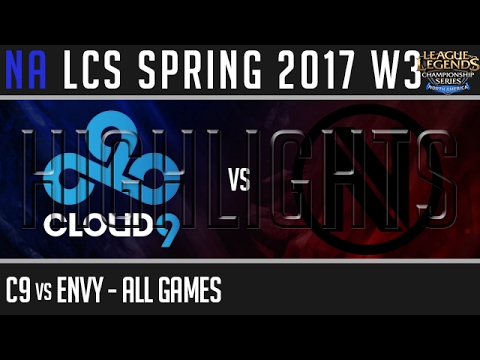 Cloud 9 vs Team Envy Highlights ALL GAMES - NA LCS week 3 Day 2 Spring 2017 - C9 vs NV