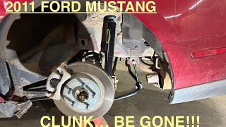 2011 Ford Mustang. Suspension clunk repair. Shocks and Sway Bar.