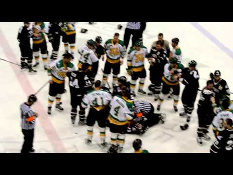 Générale / Brawl Marquis vs Rivière-du-Loup, LNAH, 11-01-13