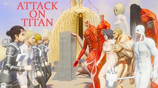 The Biggest Titans in Attack On Titan - Size Comparison Animated