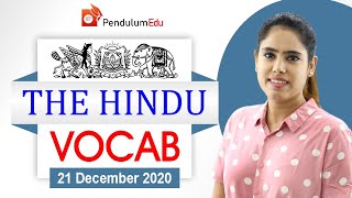 The Hindu Editorial Vocab 21 December 2020 | The Hindu Vocabulary by Manisha Mam