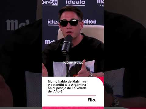 Momo habló de Malvinas y defendió a la Argentina en el pesaje de La Velada del Año 6