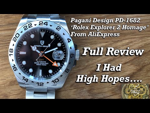 Pagani Design PD-1682. Rolex Explorer 2 homage. Full review. The AliExpress express returns!