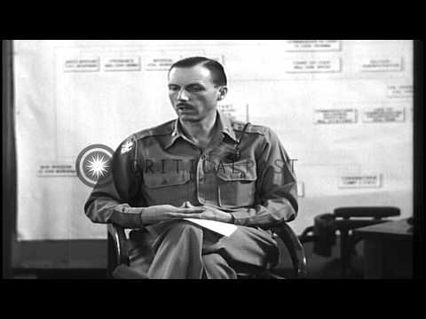 Major Tisdell talks about American surrender to the Japanese in 1942 during the t...HD Stock Footage