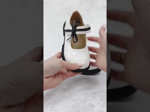 Туфли для девочки на лепучке нарядные на липучке стелька кожаная с супинатором Размеры 26,28 - фото 1 - id-p2558795908