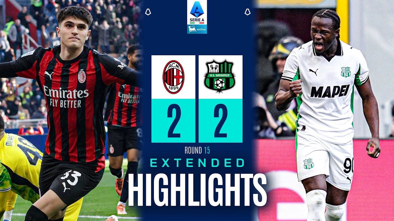 MAXI SINTESI MILAN-SASSUOLO 2-2 | EXTENDED HIGHLIGHTS | SERIE A ENILIVE 2025/26