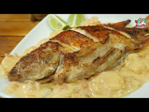 Pescado frito en salsa marinera / cómo preparar el pescado - recetas de pescado