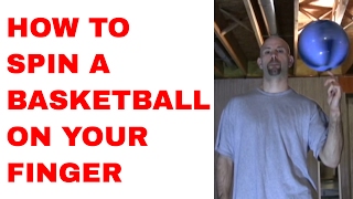 How to Spin a Basketball on Your Finger for Beginners - Trick Tutorial