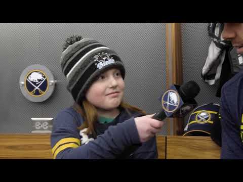 Sam Reinhart Tells Lucy the Toughest Goalie He's Ever Faced  |  Sabres. Jr. Reporter