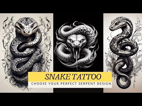 Floral Snake Tattoo