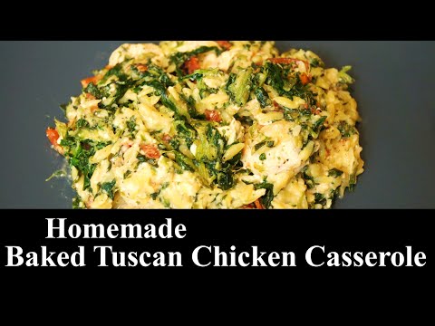Homemade Baked Tuscan Chicken Casserole | Chicken Recipe | Italian | The Southern Mountain Kitchen