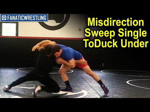 Misdirection Sweep Single To Duck Under Wrestling Takedown With Mario Mason