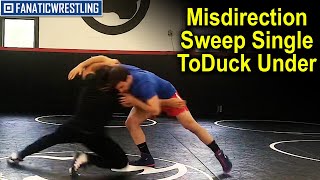 Misdirection Sweep Single To Duck Under Wrestling Takedown With Mario Mason