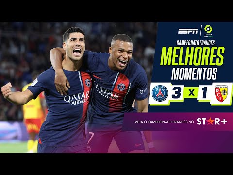 Gols e lances de PSG x Lens