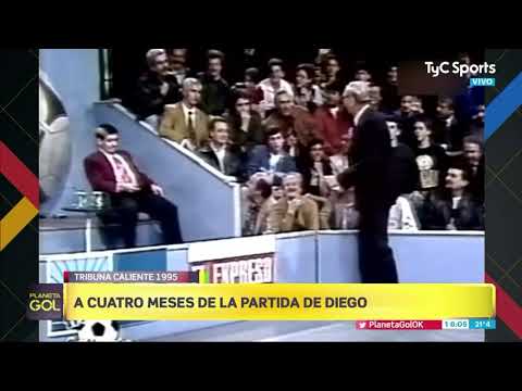 Maradona discute con un hincha en Tribuna Caliente (1995)