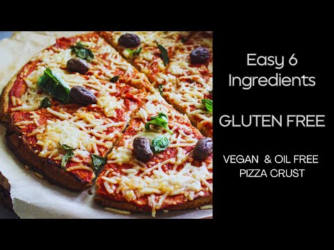 EASIEST GLUTEN FREE PIZZA CRUST EVER!  No oil, vegan, no soaking, perfect consistency!