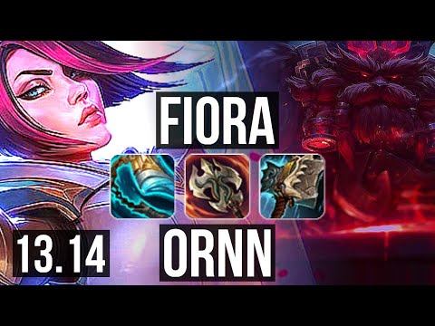 FIORA vs ORNN (TOP) | Rank 3 Fiora, 10 solo kills, 800+ games, Legendary | KR Grandmaster | 13.14