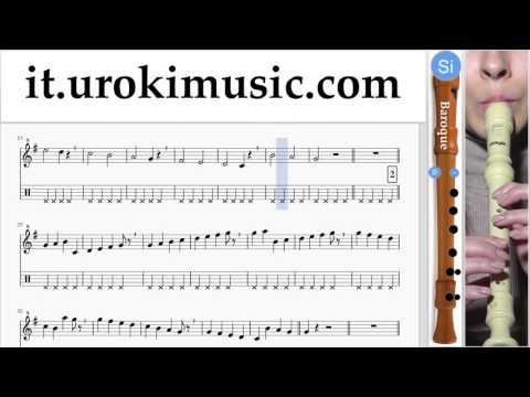 Lezioni di Flauto Dolce B. Alessandra Amoroso - Comunque andare Tutorial Spartito Parte#1 um-i276