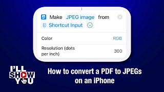 How to convert a PDF to JPEGs on an iPhone